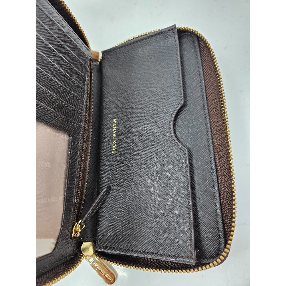 Michael Kors MK Signature Large Flat Multi-Function Phone Case Wallet Wristlet - Picture 6 of 6